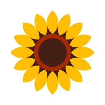 Sunflower - flower icon Illustrazione stock