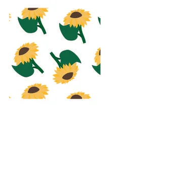 Sunflower flower with leaves. Seamless pattern. Stock Illustration