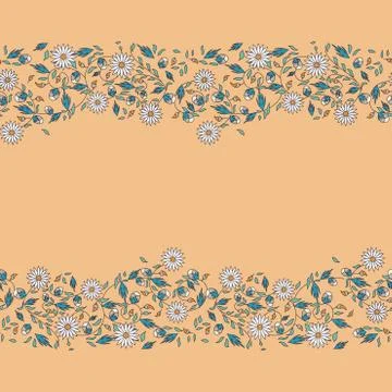 Sunflower flower seamless background Stock Illustration