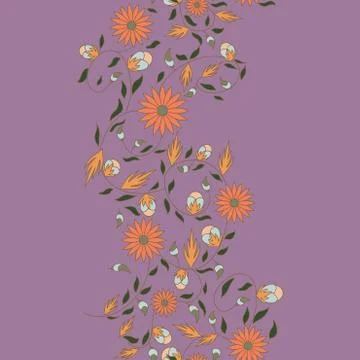 Sunflower flower seamless background Stock Illustration