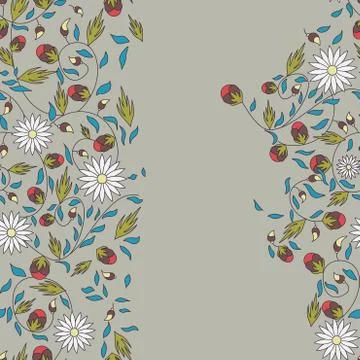 Sunflower flower seamless background Stock Illustration