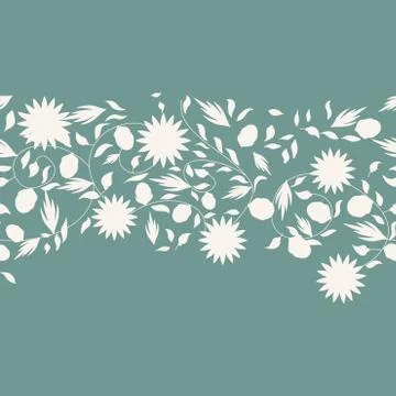 Sunflower flower seamless background Stock Illustration