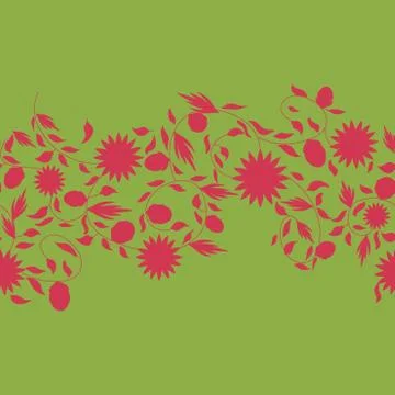 Sunflower flower seamless background Illustrazione stock