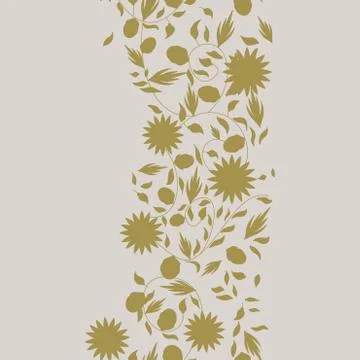 Sunflower flower seamless background Stock Illustration