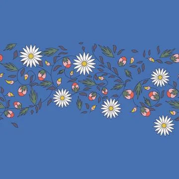 Sunflower flower seamless background Stock Illustration
