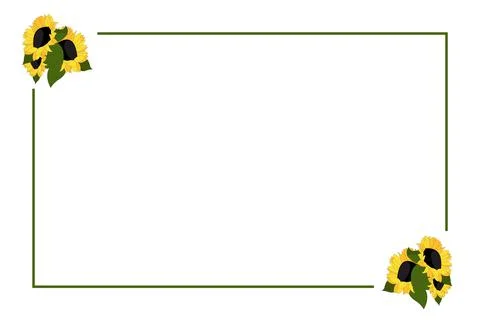 Sunflower frame. Stock Illustration