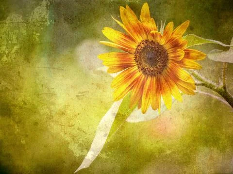 Sunflower grunge. Stock Photos