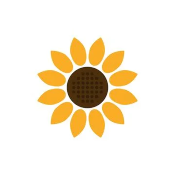 Sunflower icon in flat style. Flora vector illustration on isolated backgro.. Stock Illustration