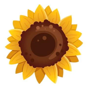 Sunflower icon isolated on white background. Vector illustration Stock Illustration