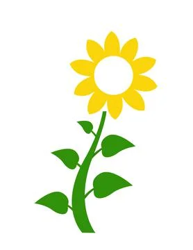 Sunflower icon isolated on white background Stock Illustration