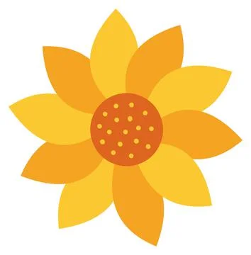 Sunflower icon logo vector illustration Illustrazione stock