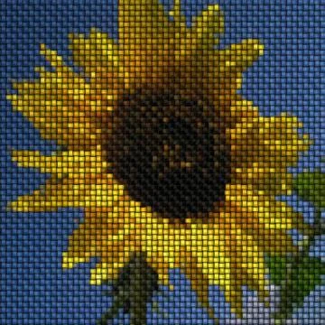 Sunflower knit generated texture Stock Illustration