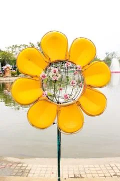 Sunflower lamp Stock Photos