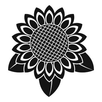Sunflower leaf icon, simple style Illustrazione stock