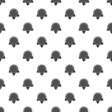 Sunflower leaf pattern seamless vector Illustrazione stock