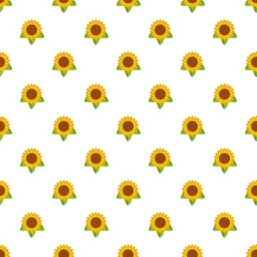 Sunflower leaf pattern seamless vector Stockillustratie