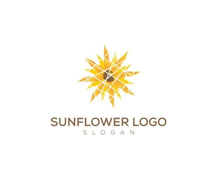 Sunflower Line logo for Brand vector and editable	 Illustrazione stock