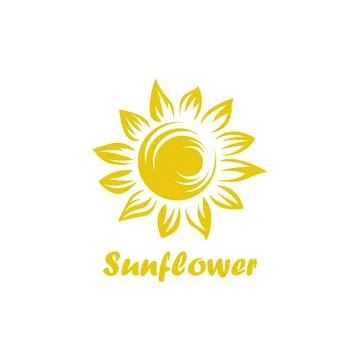 Sunflower logo. To create your design sunflower logo. Stock Illustration