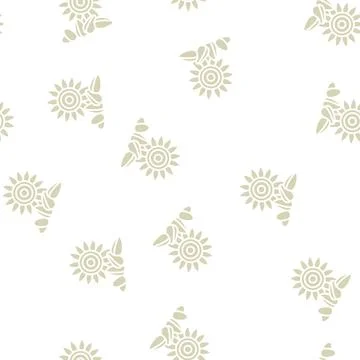 Sunflower nut glyph seamless pattern イラスト素材