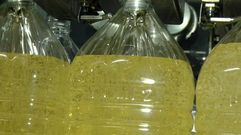 Sunflower oil in the bottle Stock-Footage 160369547