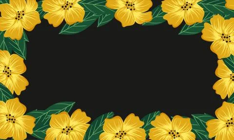 Sunflower Pattern Border Stock Illustration