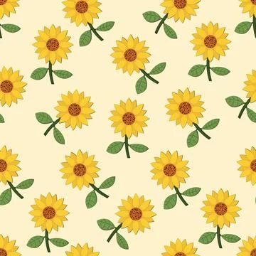 Sunflower pattern Stock Illustration