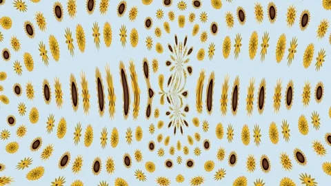 Sunflower pattern ripples Stock Footage 71217855
