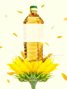 Sunflower-Pet-bottle Stock Illustration
