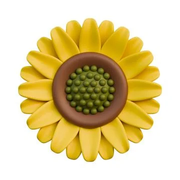 Sunflower Petal 3D Design Element Stock Illustration
