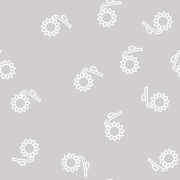 Sunflower plant line icon vector symbol illustration Stock Illustration