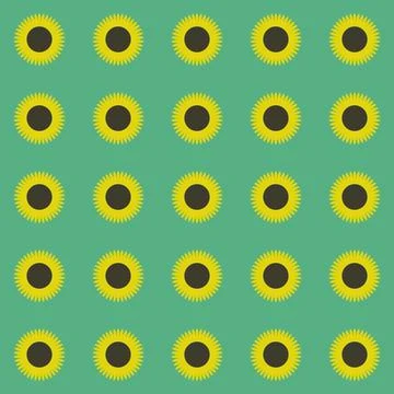 Sunflower seamless pattern Stock Illustration