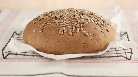 Sunflower seed bread Stock Footage 24672982