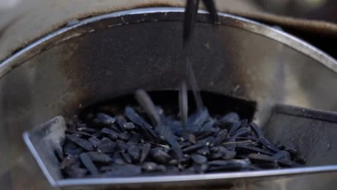 Sunflower seed frying machine 2 Stock Footage 234430007