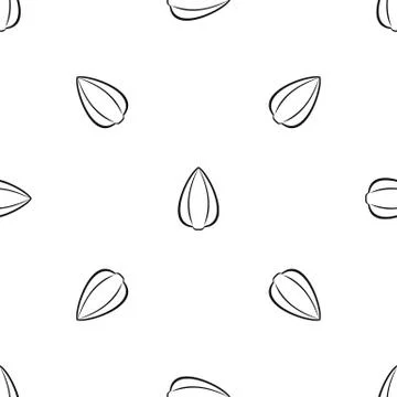 Sunflower seed pattern seamless black 스톡 일러스트