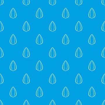 Sunflower seed pattern seamless blue 库存插图