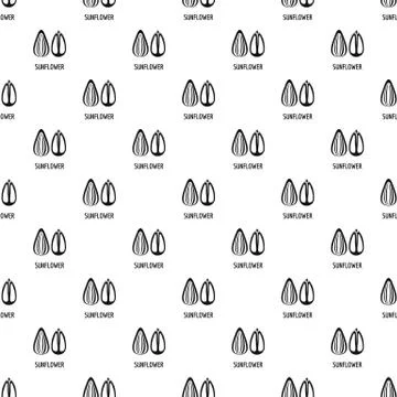 Sunflower seed pattern seamless vector イラスト素材