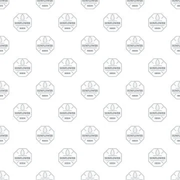 Sunflower seed pattern vector seamless Illustrazione stock