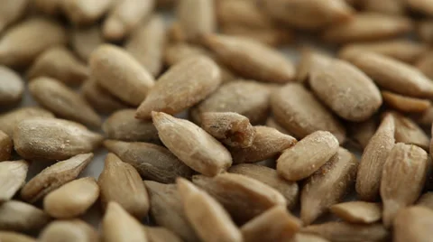Sunflower seed pouring - closeup Stock Footage 35973488