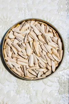 Sunflower seeds background unit isolate Stock Photos