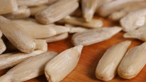 Sunflower seeds close up Stock Footage 77462194