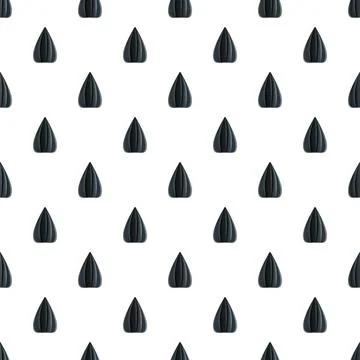 Sunflower seeds creating repeating pattern on white background イラスト素材
