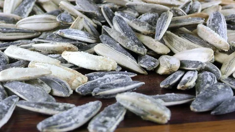 Sunflower Seeds Macro View Stock Footage 87560743
