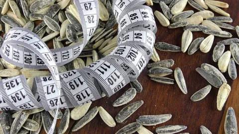 Sunflower Seeds Macro View Stock Footage 87569488