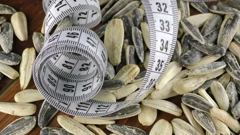 Sunflower Seeds Macro View Stock Footage 87570463