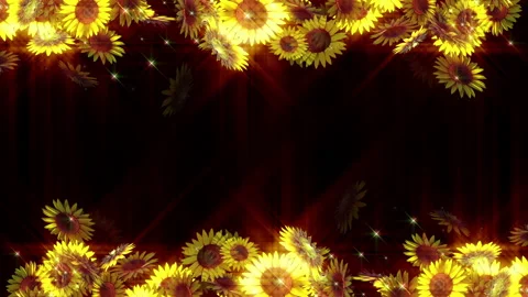 Sunflower summer flower loop animation 스톡 동영상 148060309