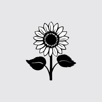 Sunflower vector art design Ilustración de archivo