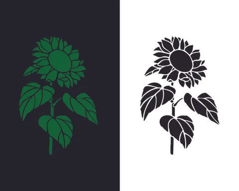 Sunflower vector file | Editable file Illustrazione stock