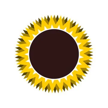 Sunflower on white. Stock Illustration