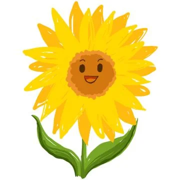 Sunflowers Smile Stock Illustration