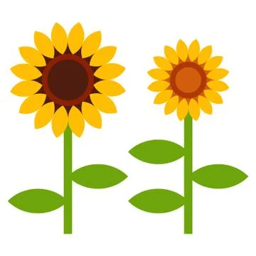 Sunflowers symbol Stock Illustration